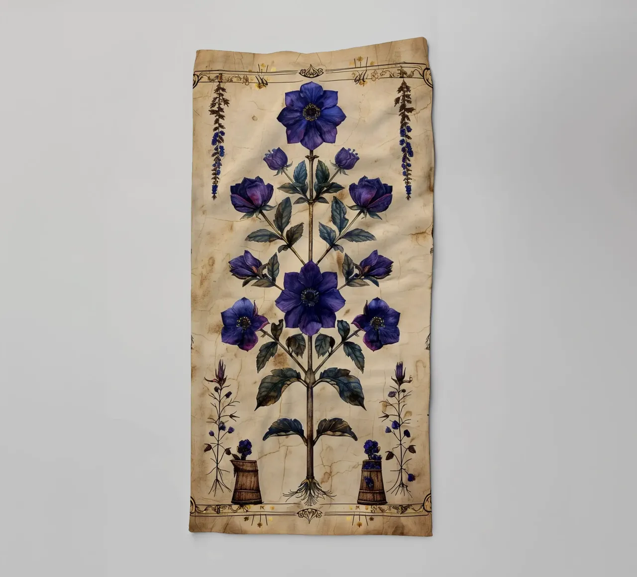 Medieval Bloom asciugamano da bagno da michi