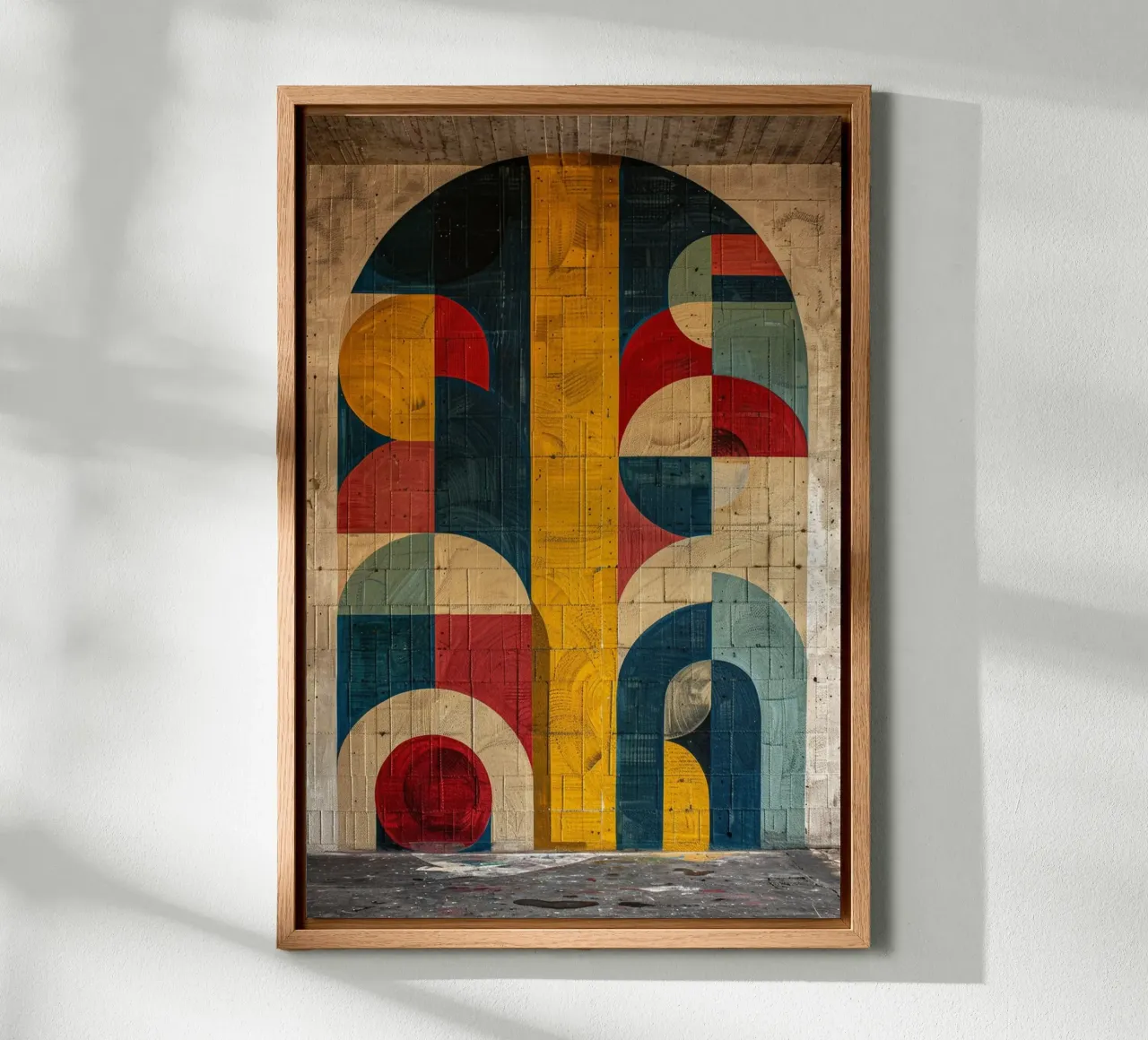 Symphony in Shapes canvas met Baklijst van michi