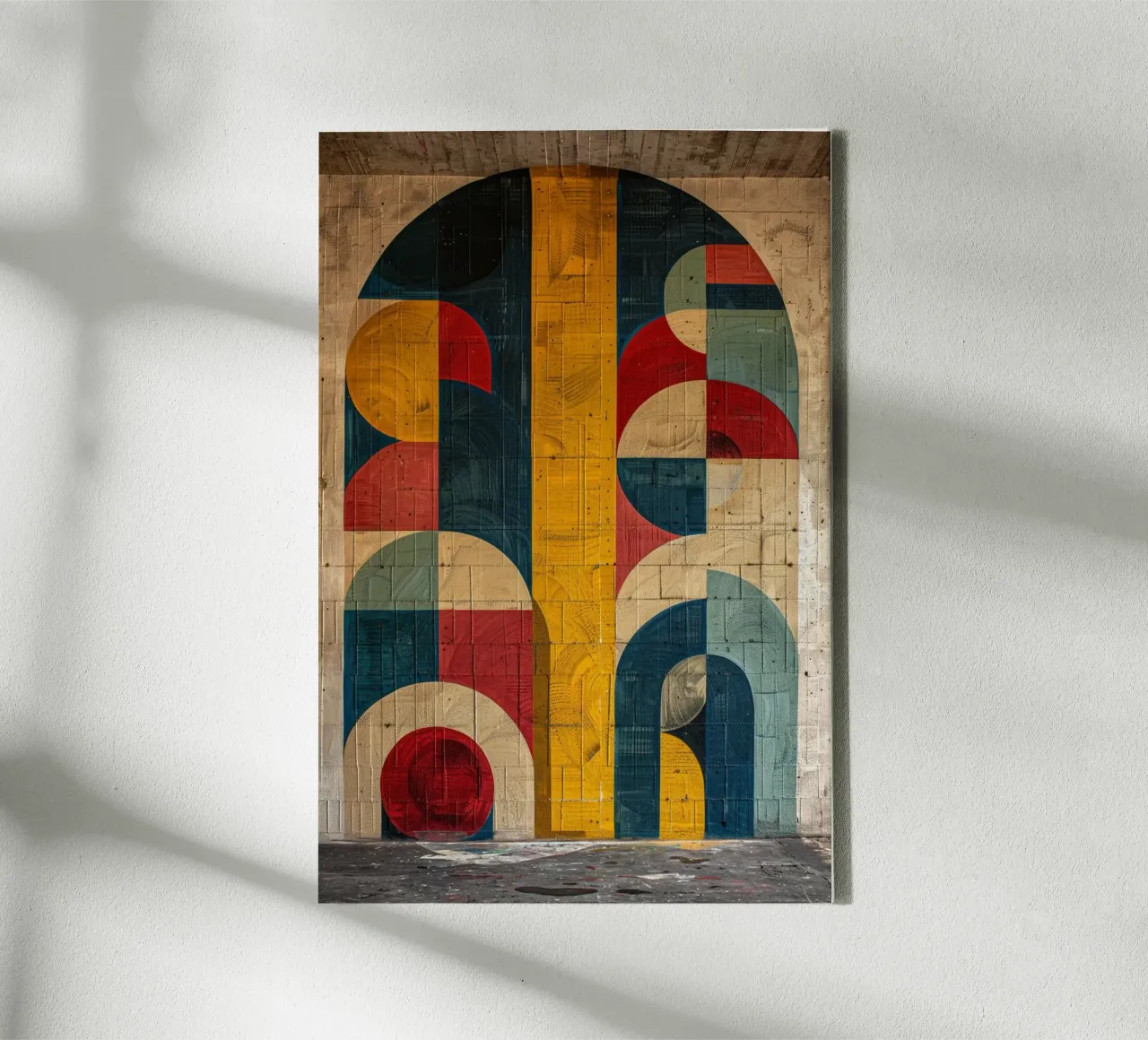 Symphony in Shapes canvas met Baklijst van michi