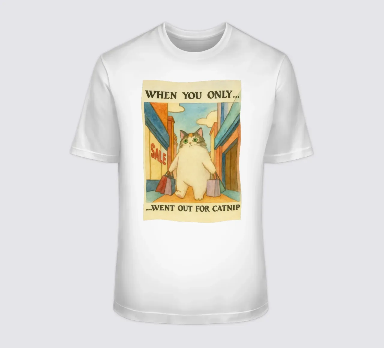 went out for catnip funny cat t-shirt by cepeducks