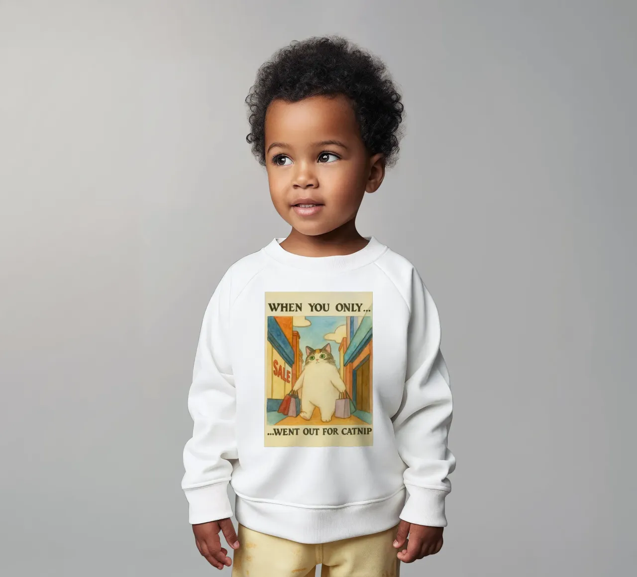 went out for catnip funny cat baby sweatshirt by cepeducks