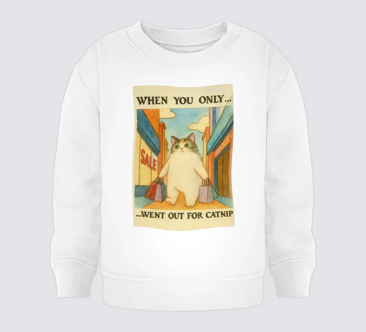 went out for catnip funny cat baby sweatshirt by cepeducks
