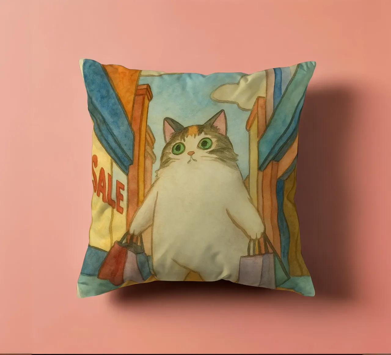 went out for catnip funny cat decorative cushion by cepeducks