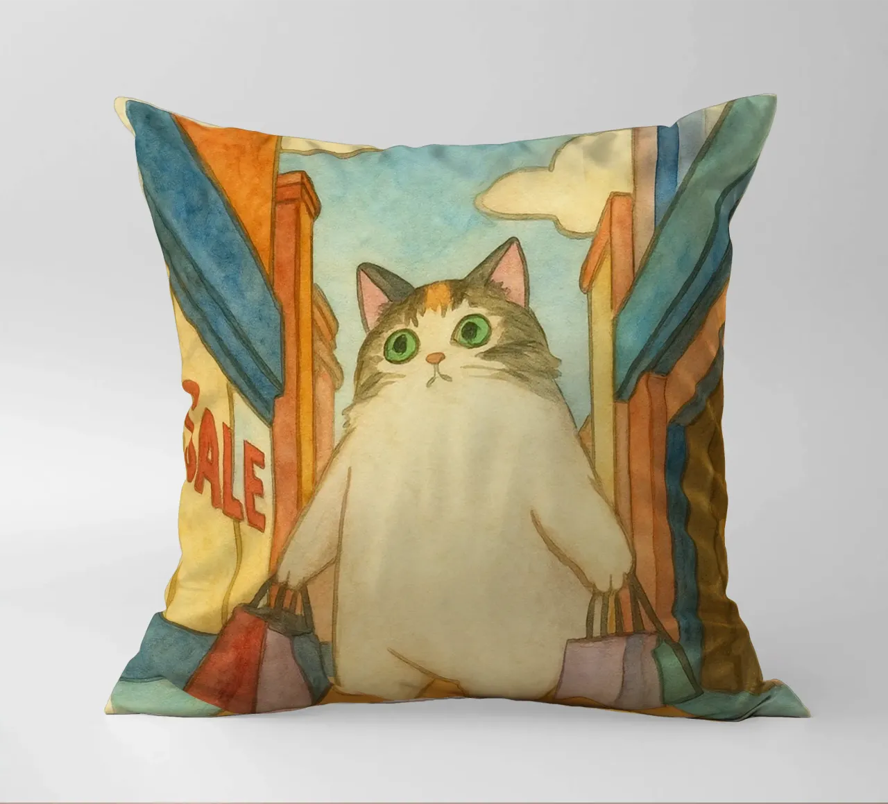 went out for catnip funny cat decorative cushion by cepeducks