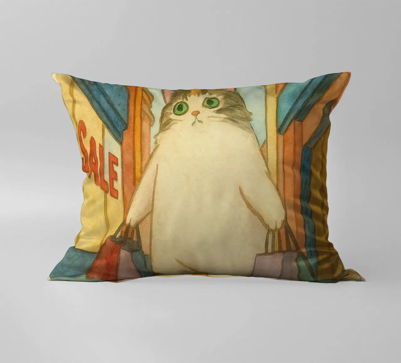 went out for catnip funny cat decorative cushion by cepeducks