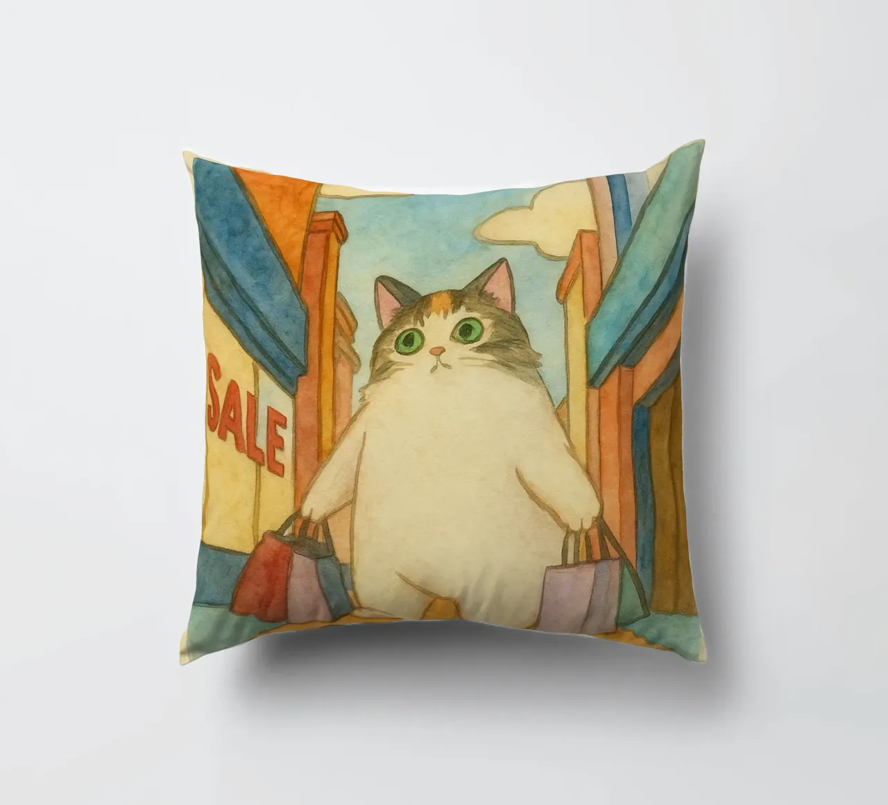 went out for catnip funny cat decorative cushion by cepeducks