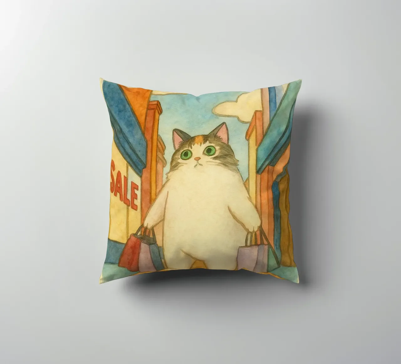 went out for catnip funny cat decorative cushion by cepeducks