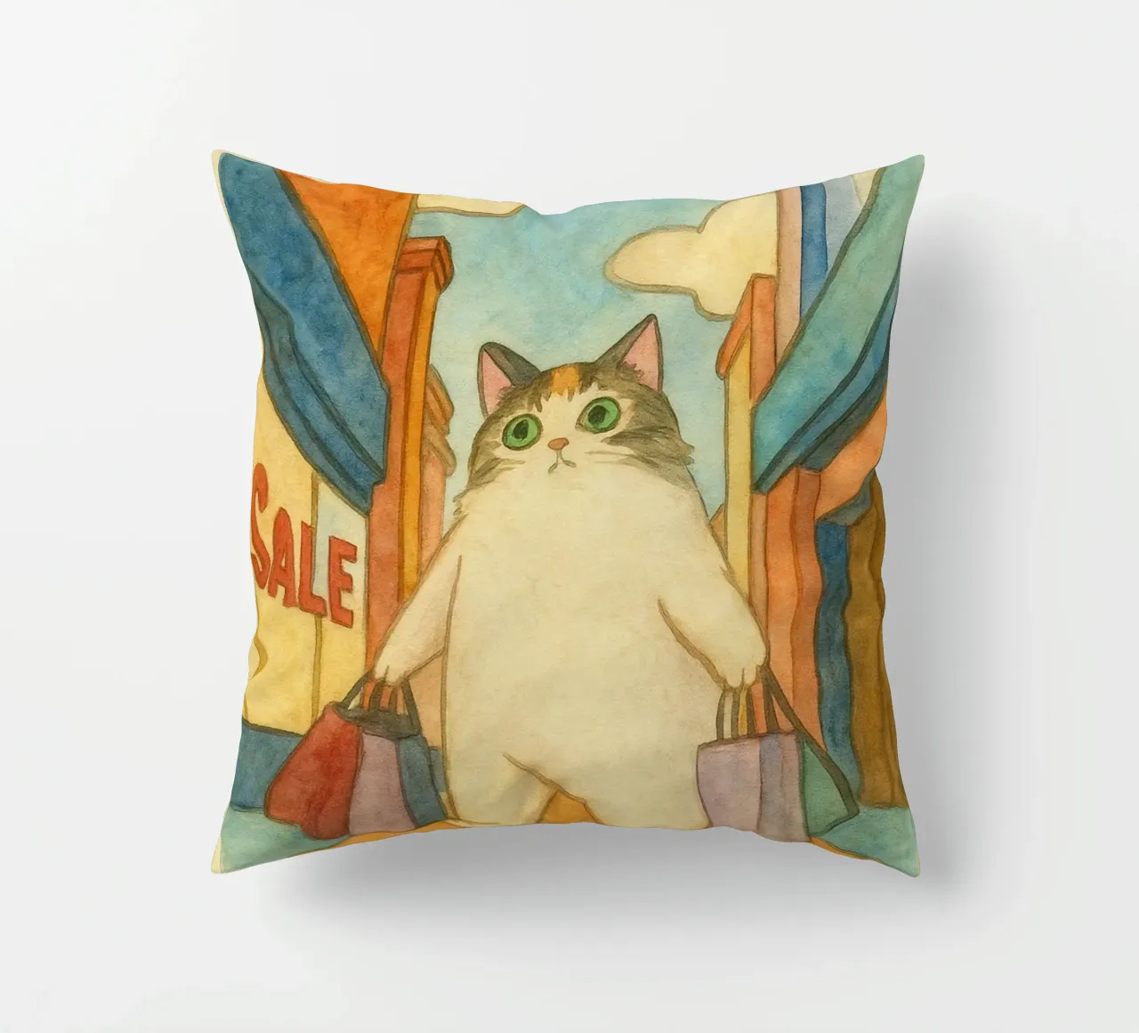 went out for catnip funny cat decorative cushion by cepeducks