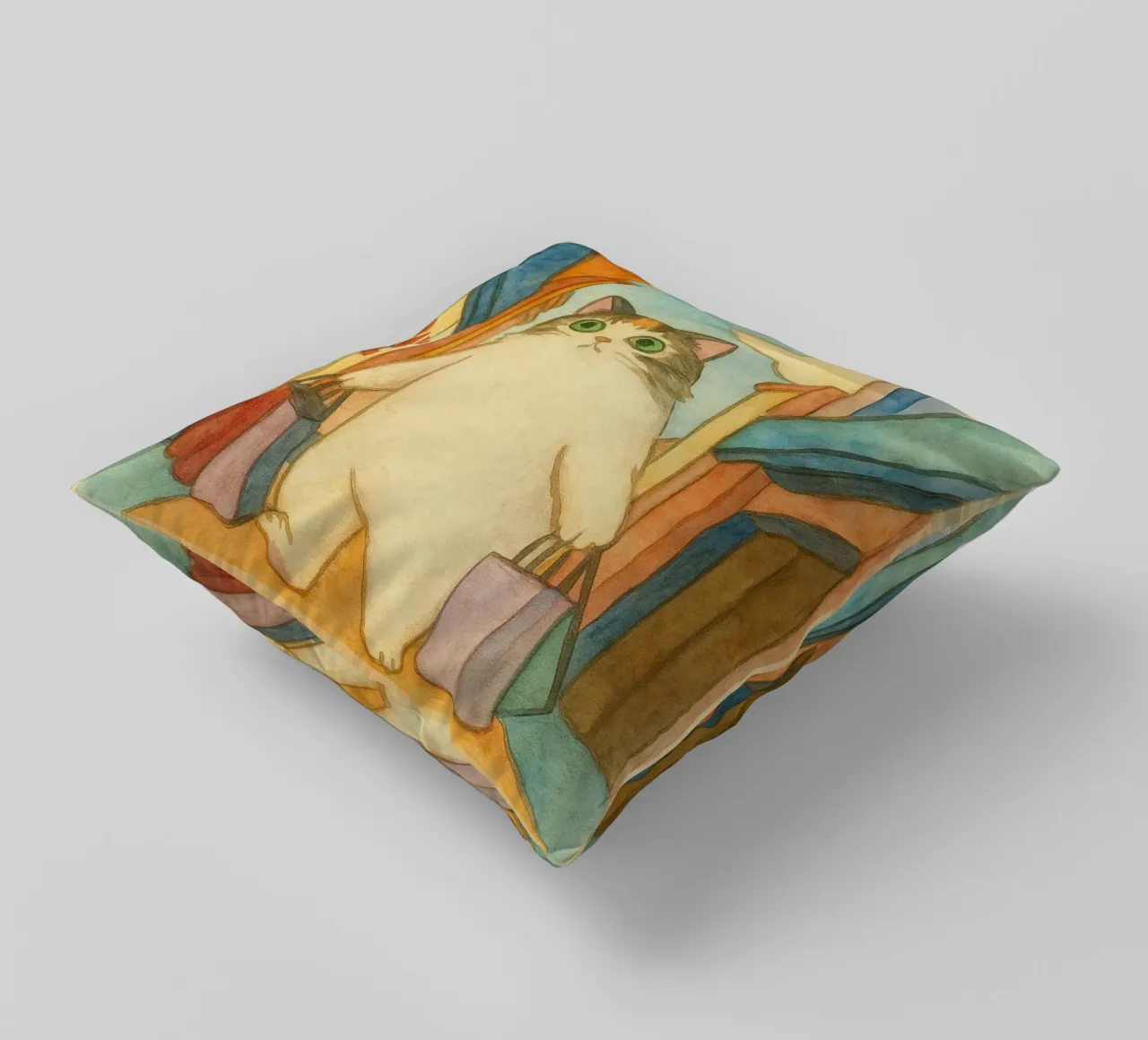 went out for catnip funny cat decorative cushion by cepeducks