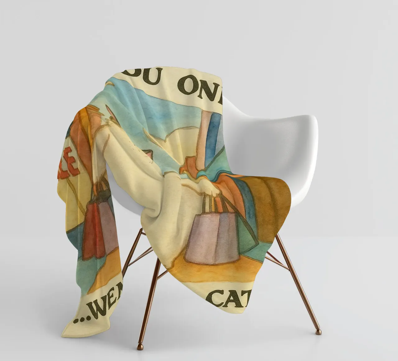 went out for catnip funny cat fleece blanket by cepeducks