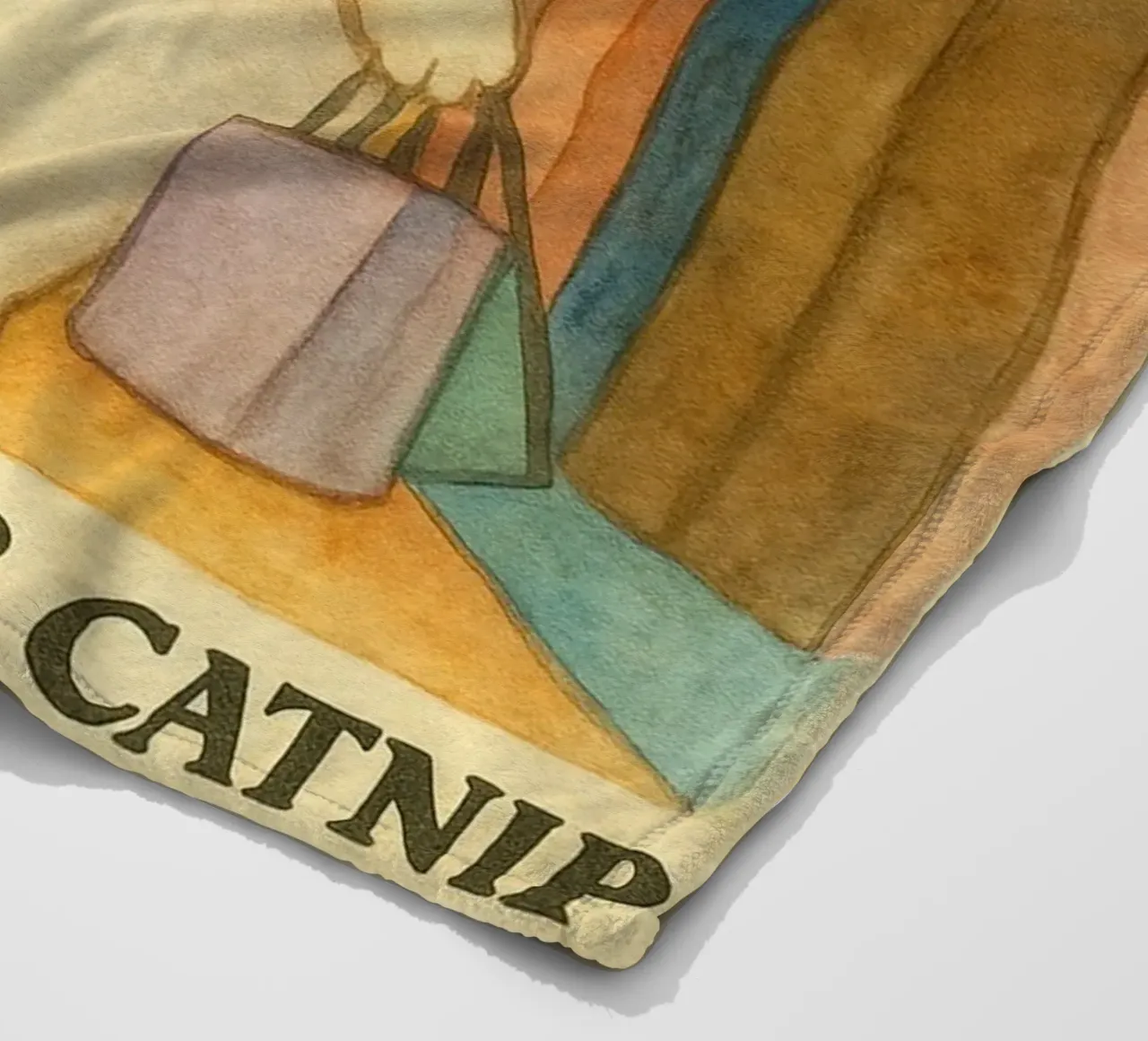 went out for catnip funny cat fleece blanket by cepeducks