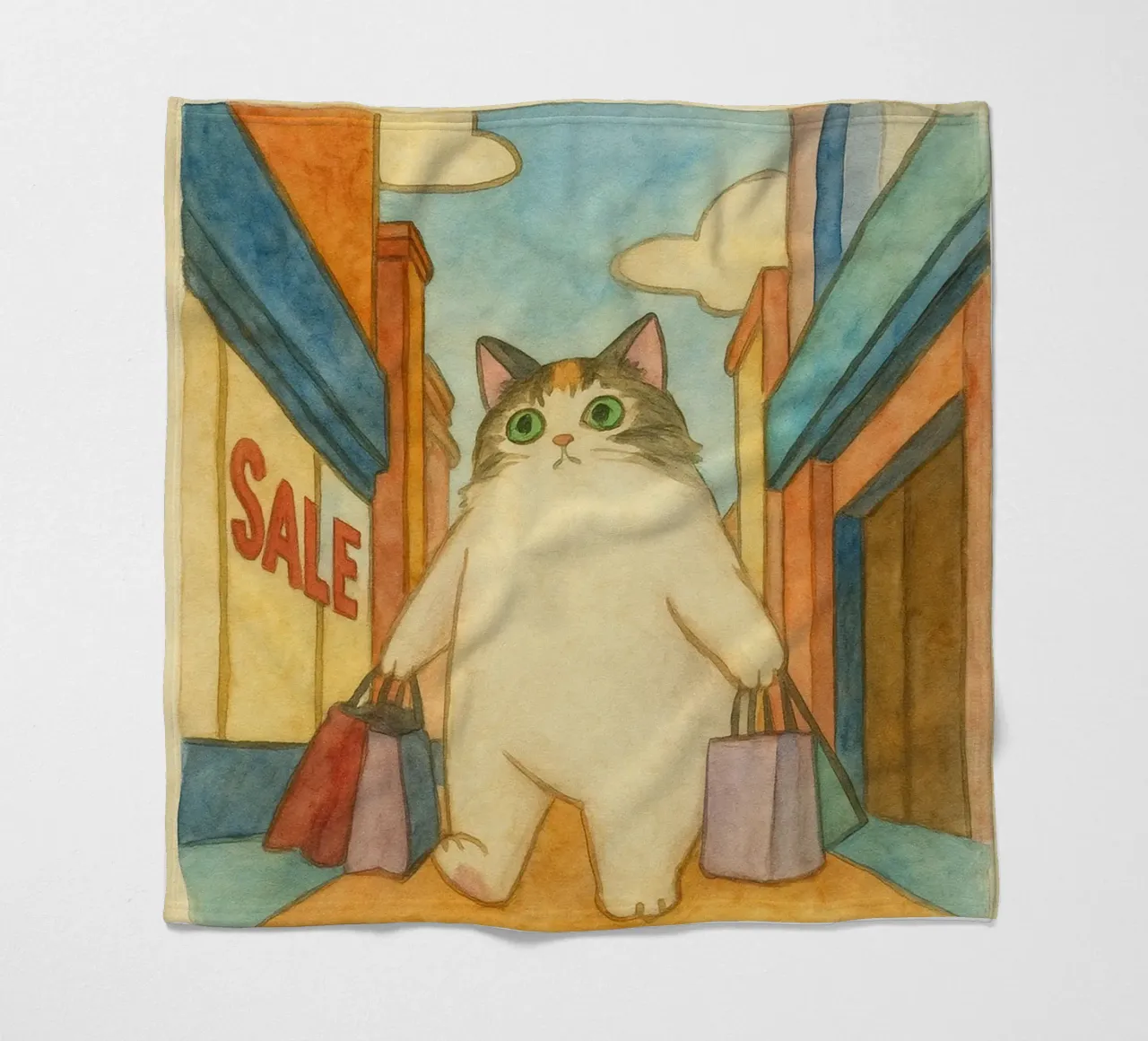 went out for catnip funny cat fleece blanket by cepeducks