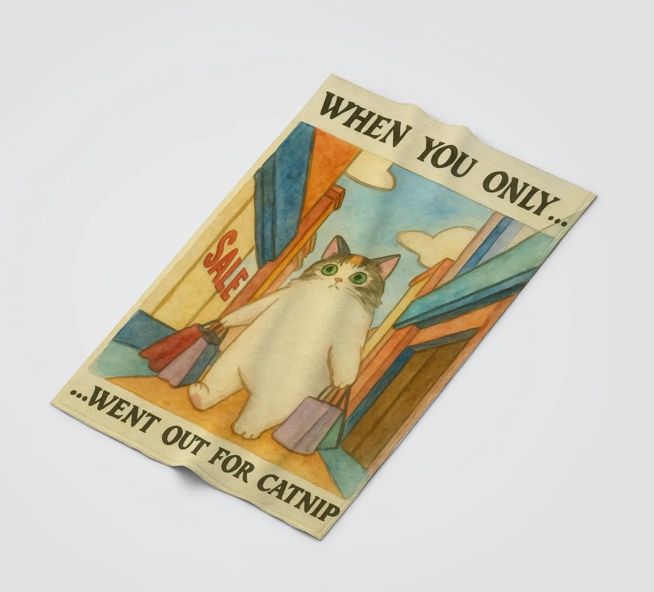 went out for catnip funny cat fleece blanket by cepeducks