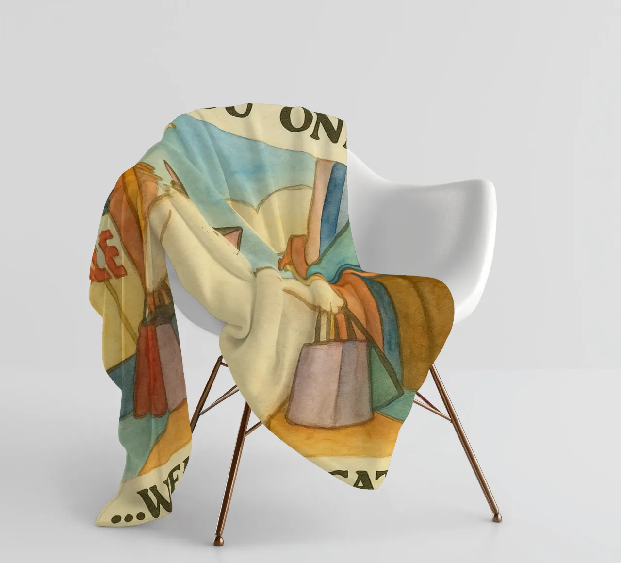 went out for catnip funny cat fleece blanket by cepeducks