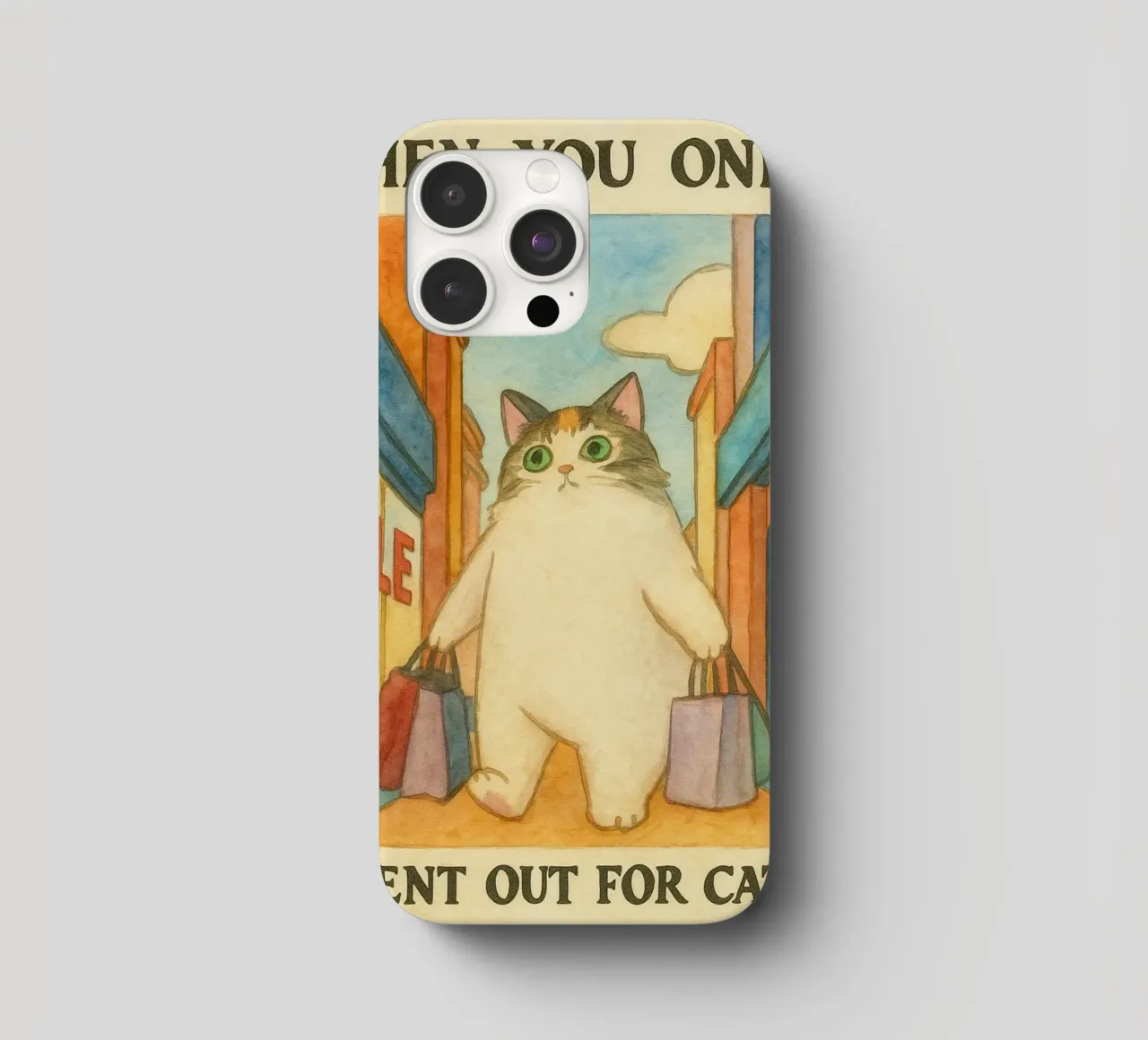 went out for catnip funny cat iphone case by cepeducks