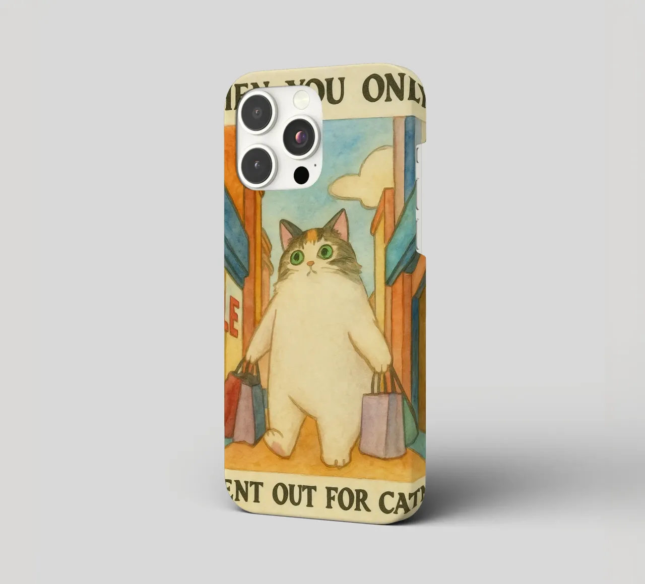 went out for catnip funny cat iphone case by cepeducks