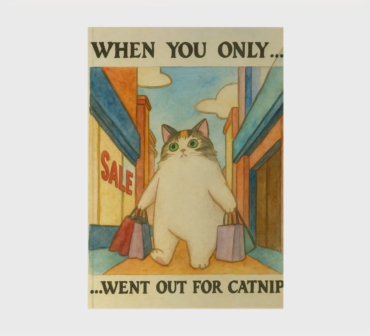 went out for catnip funny cat notebook by cepeducks