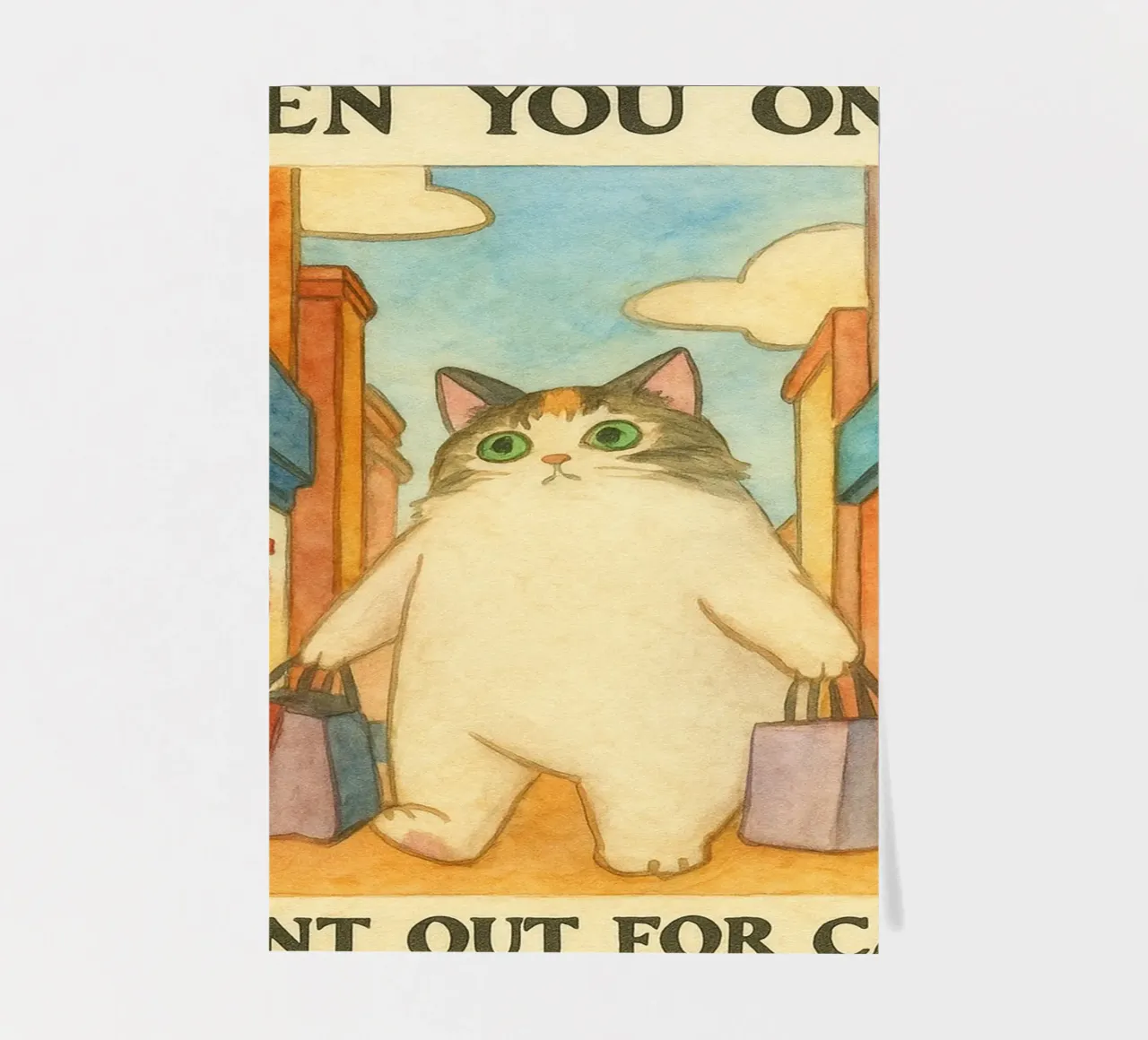 went out for catnip funny cat sticker sheet by cepeducks