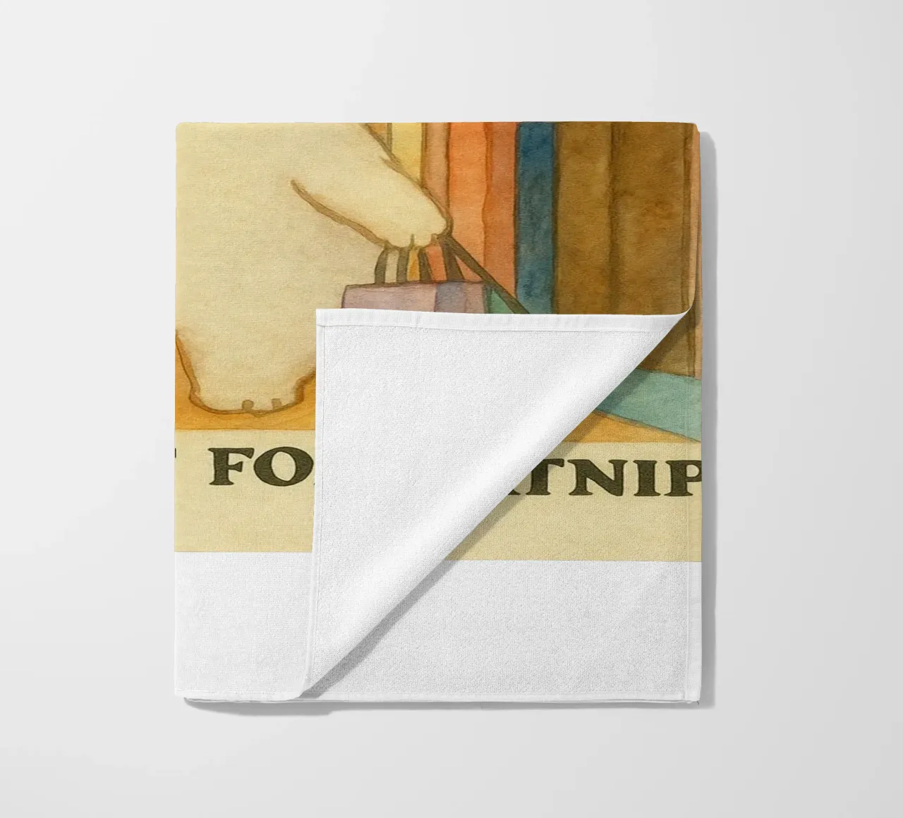 went out for catnip funny cat beach towel by cepeducks