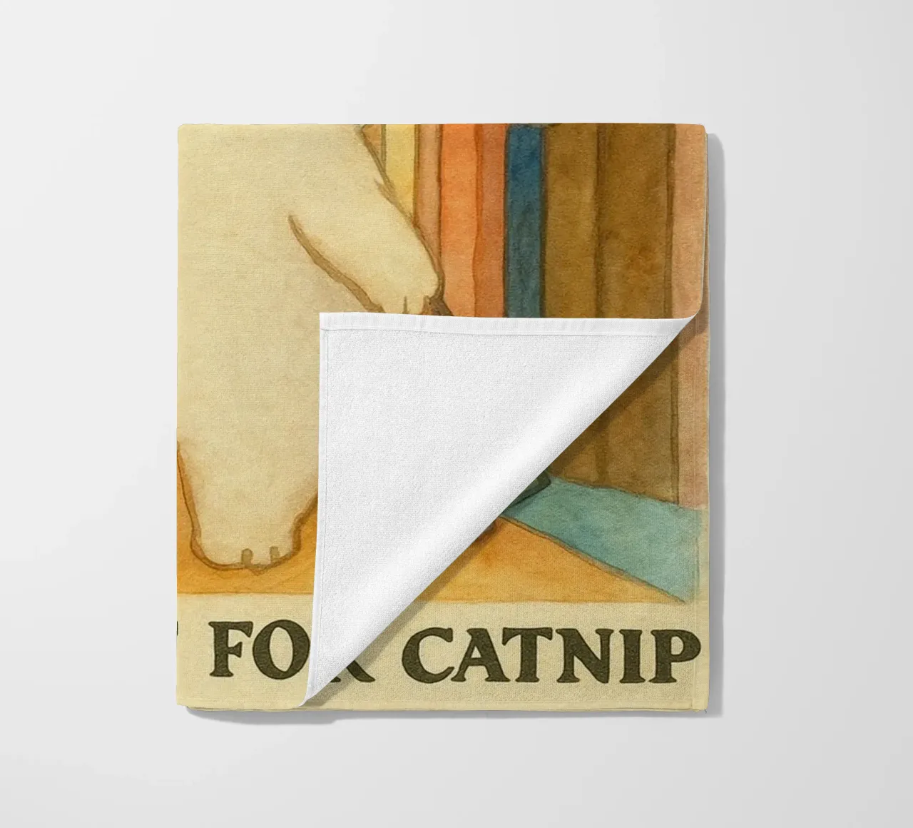 went out for catnip funny cat beach towel by cepeducks