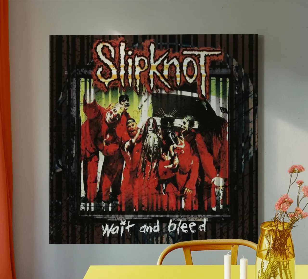 Wait And Bleed Classic Slipknot Poster tela con Cornice a cassetta da TEMONSEOL