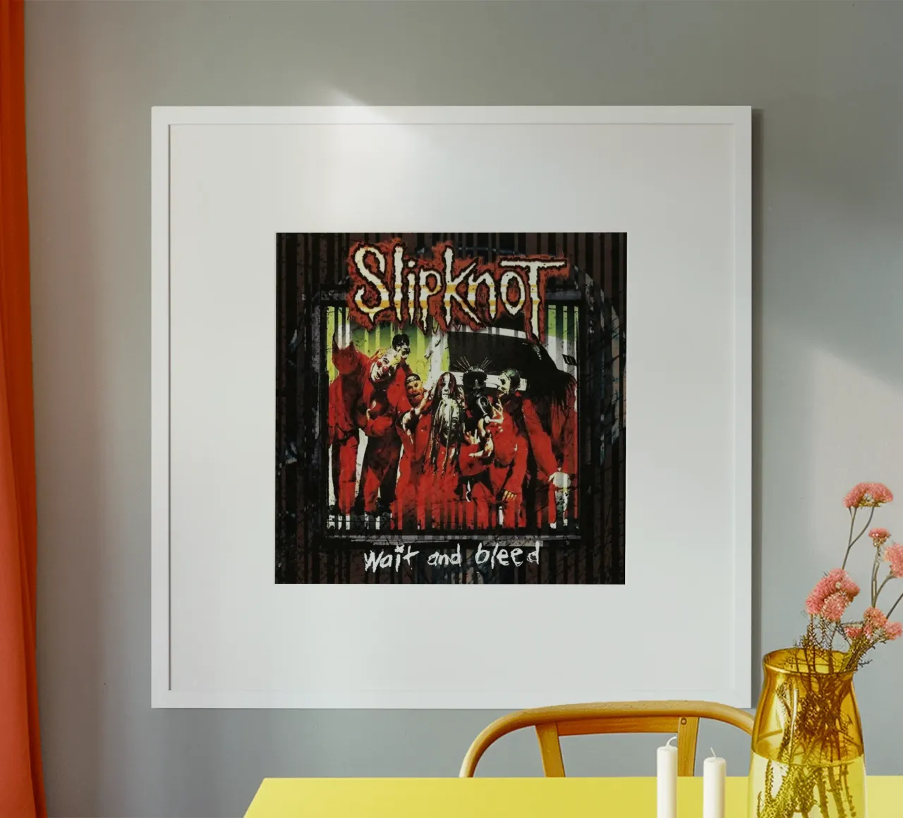 Wait And Bleed Classic Slipknot Poster poster con telaio in legno da TEMONSEOL