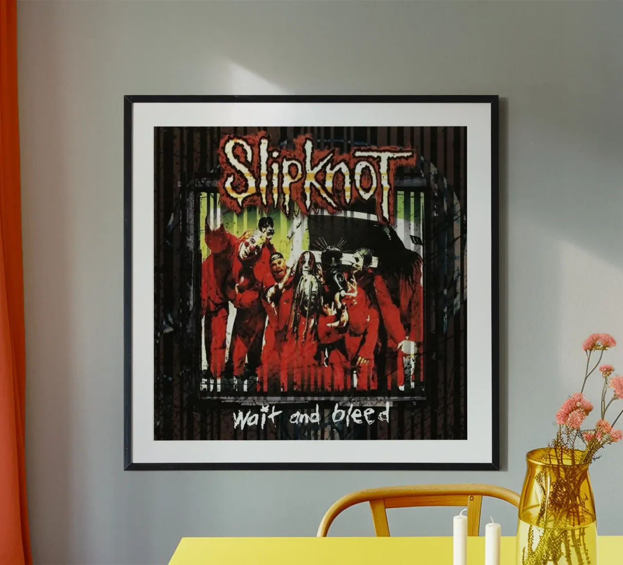 Wait And Bleed Classic Slipknot Poster poster con telaio in legno da TEMONSEOL