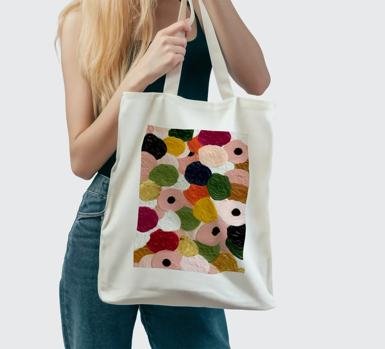 Colorful Abstraction borsa in juta da michi