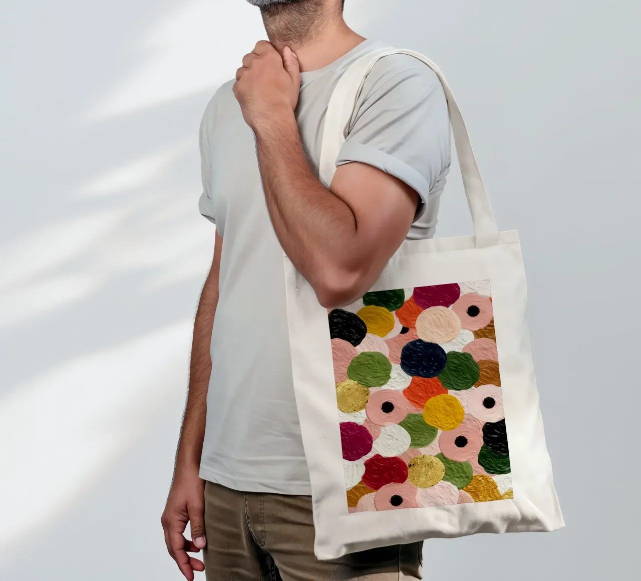 Colorful Abstraction borsa in juta da michi