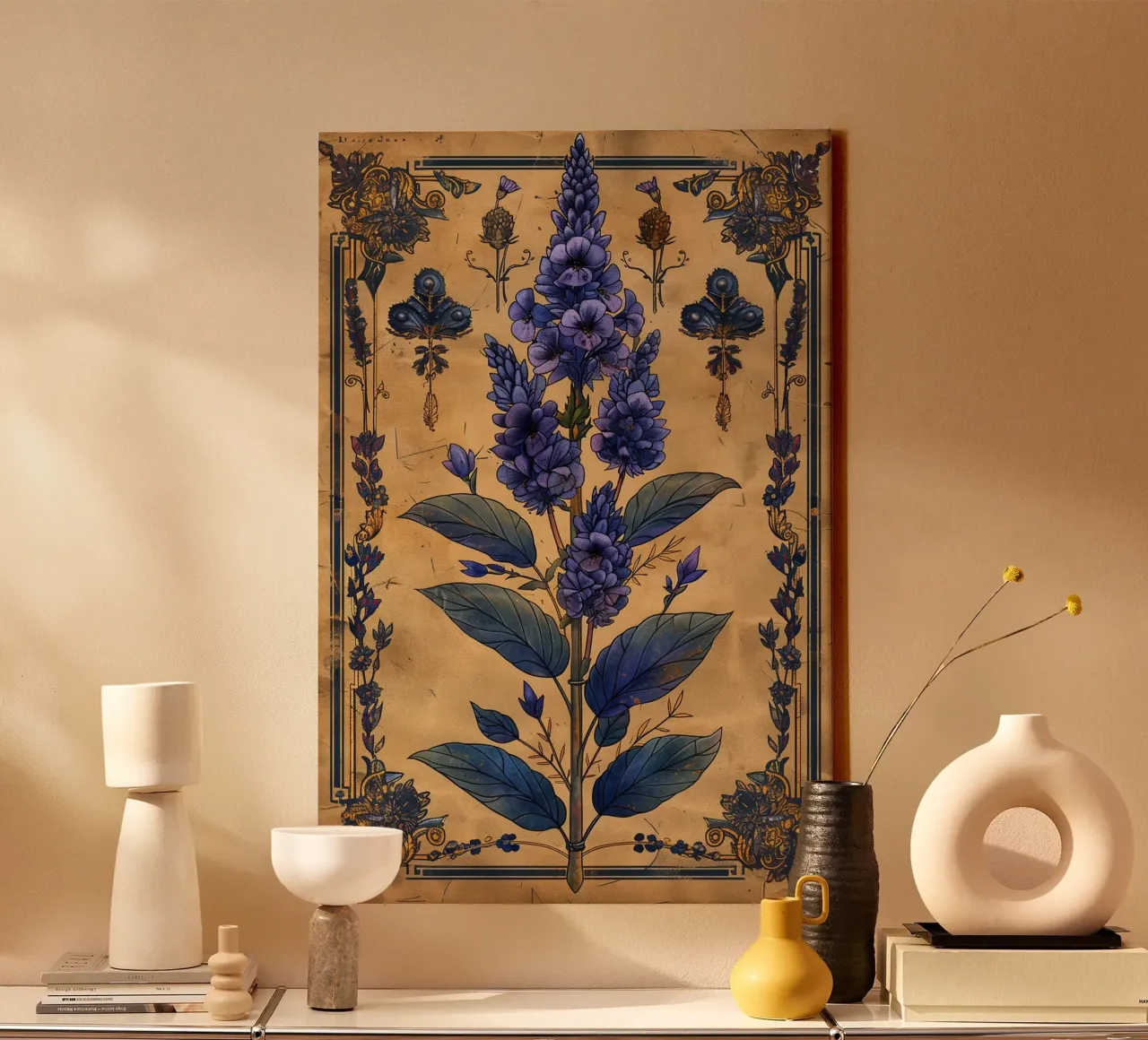 Herbal Elegance tela con Cornice a cassetta da michi