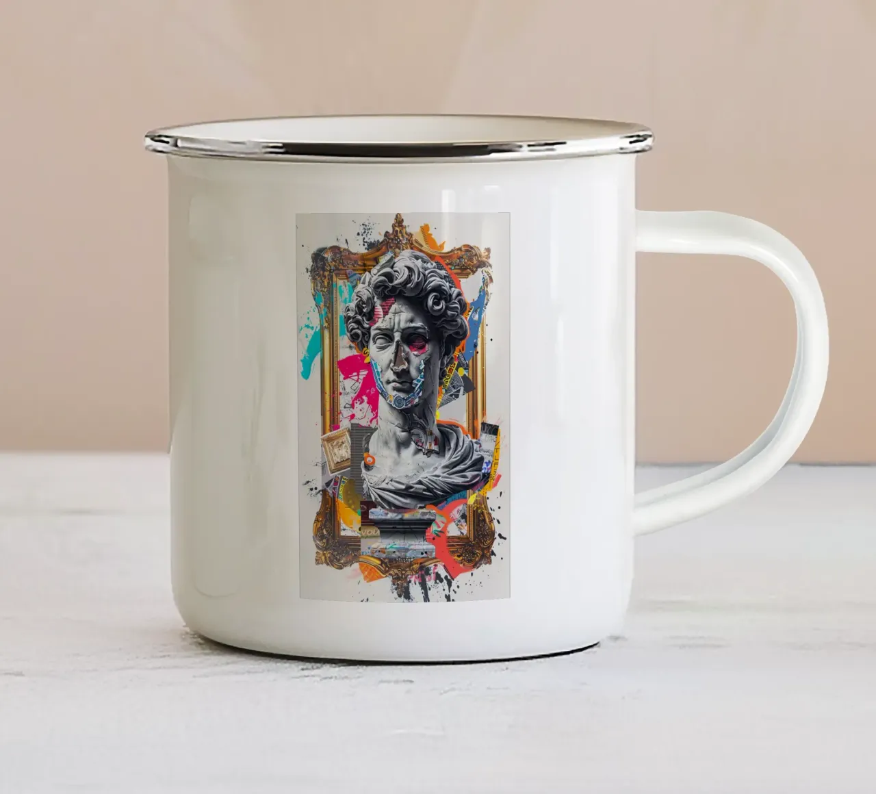 Neo-Baroque Chaos tazza in smalto da Mosaic Dialogue