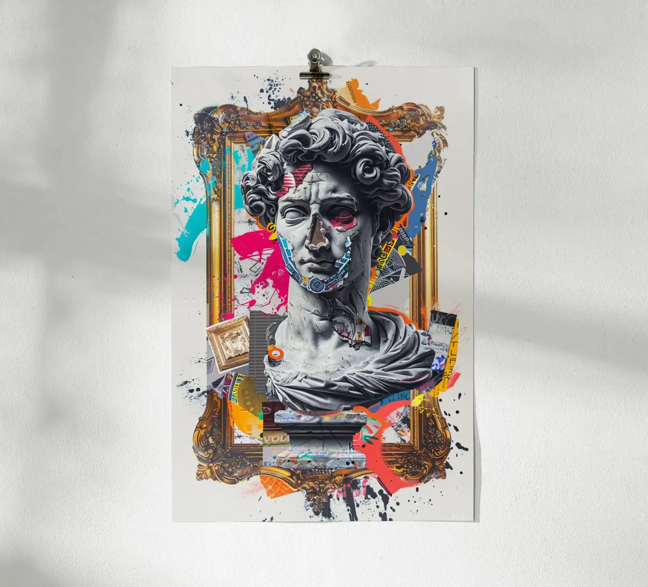 Neo-Baroque Chaos poster con telaio in legno da Mosaic Dialogue