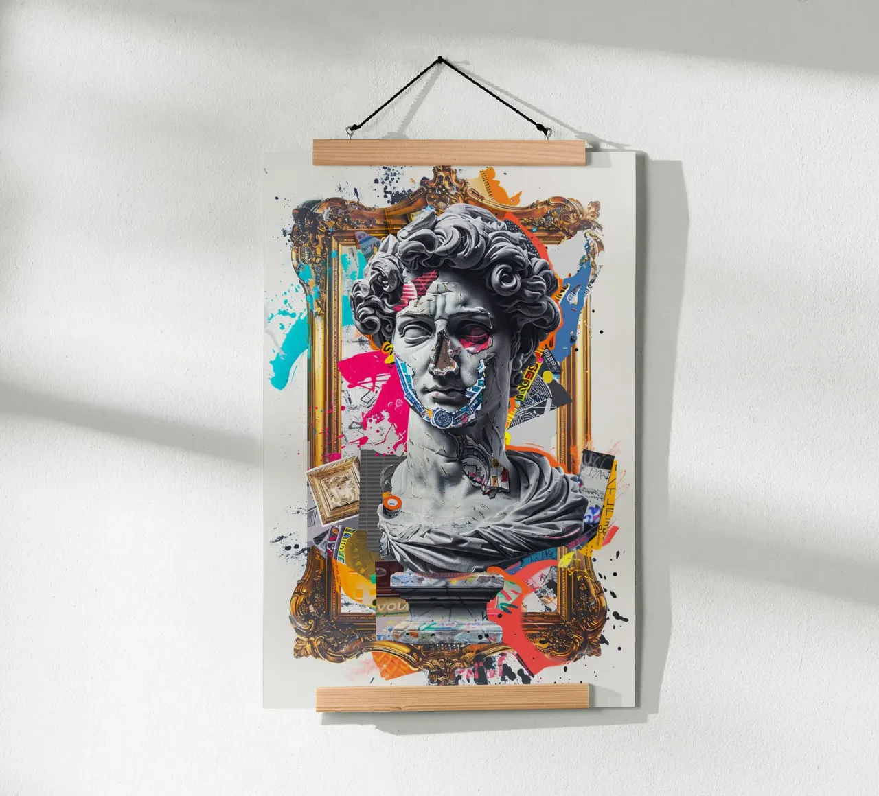 Neo-Baroque Chaos poster con telaio in legno da Mosaic Dialogue