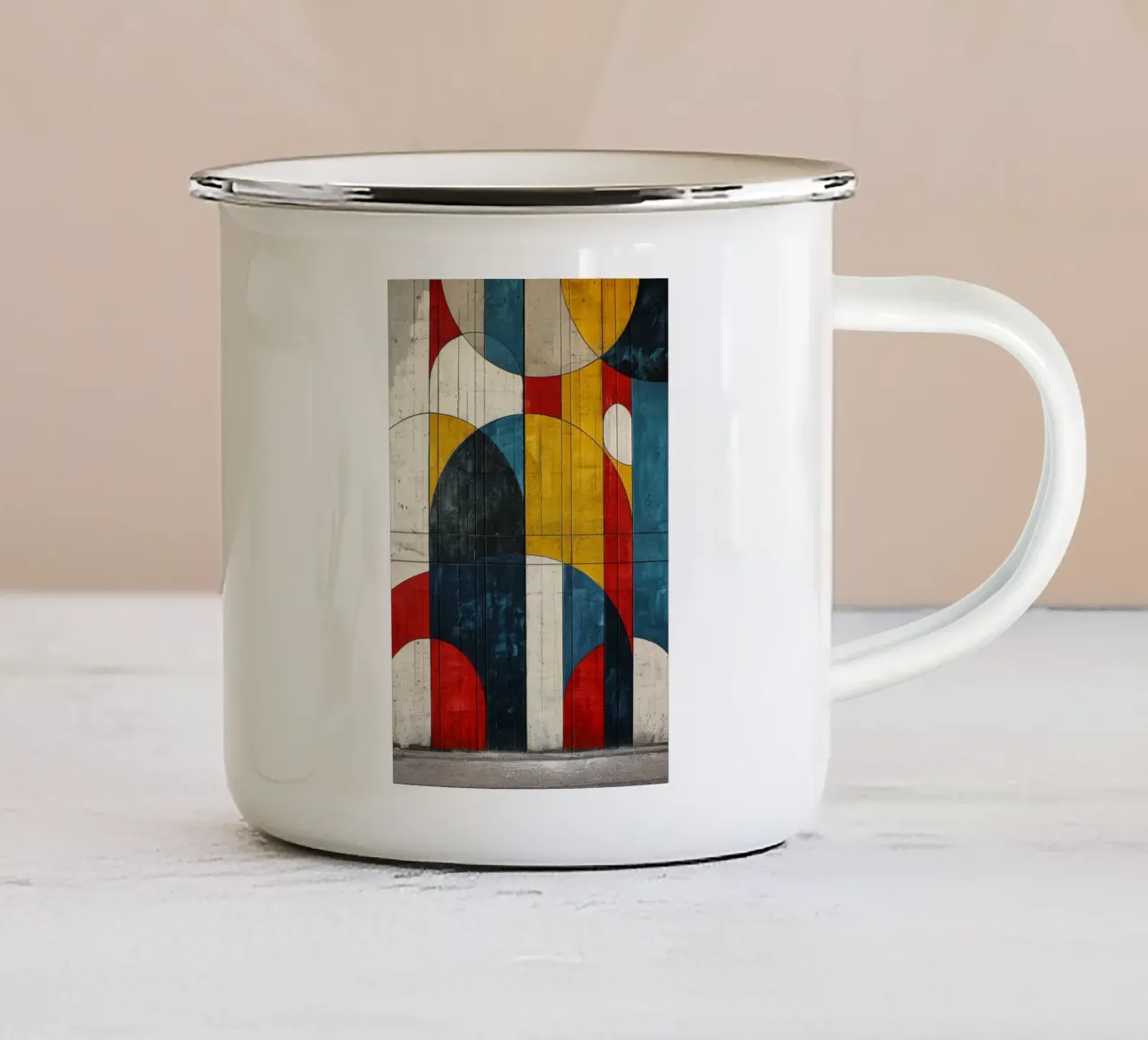 Urban Geometry tazza in smalto da michi