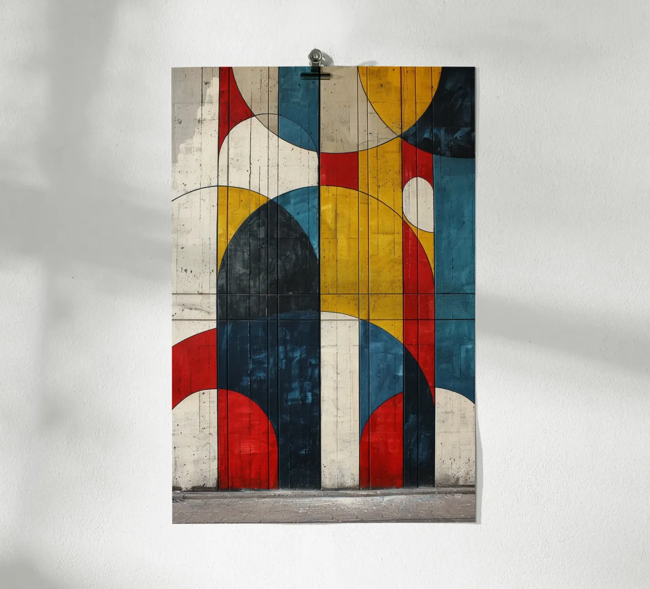 Urban Geometry poster con telaio in alluminio da michi