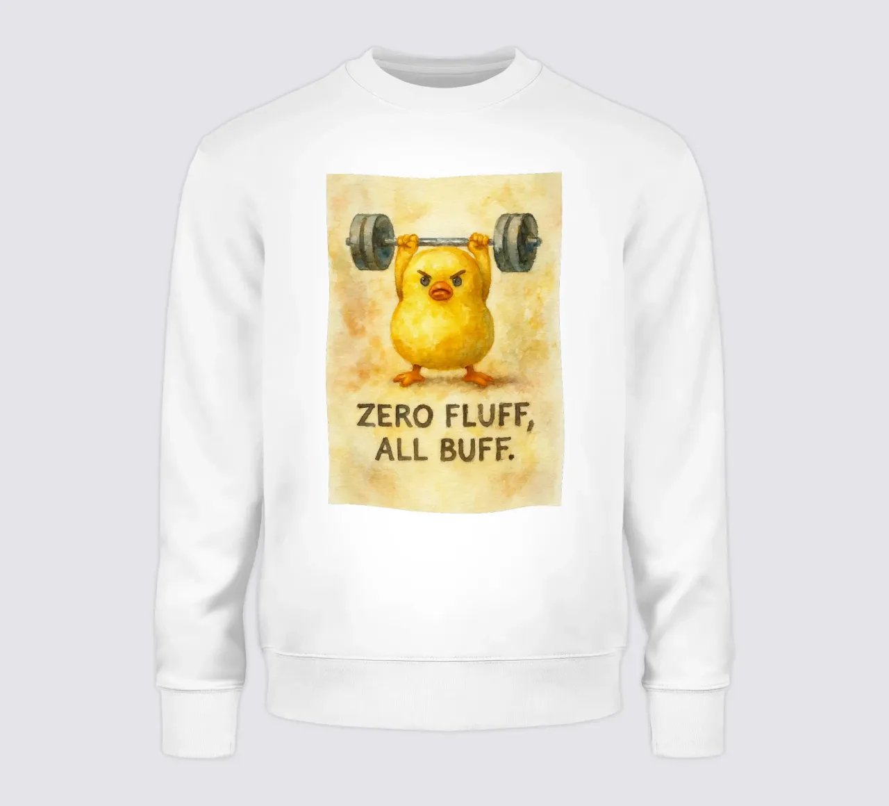 zero fluff all buff funny duck sudadera de cepeducks