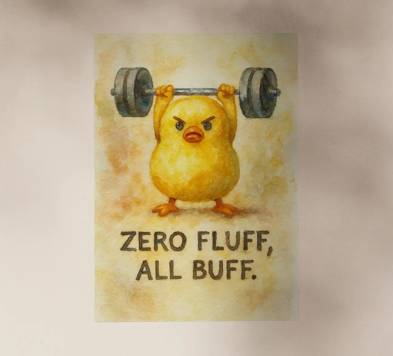 zero fluff all buff funny duck lámina retroiluminada de cepeducks