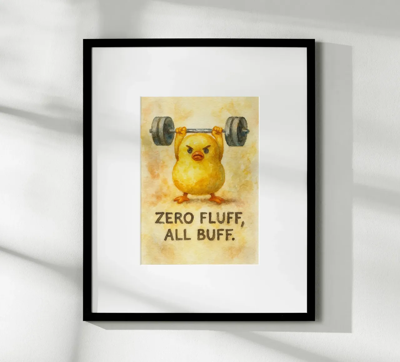 zero fluff tutti buff divertente anatra poster da cepeducks