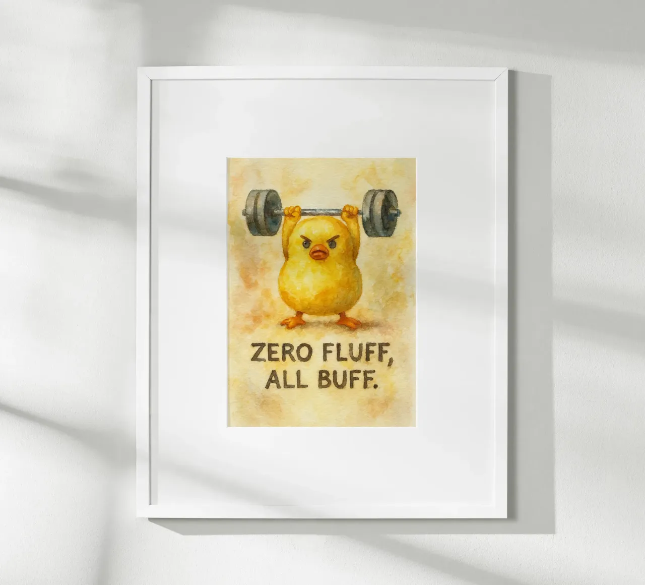 zero fluff tutti buff divertente anatra poster da cepeducks