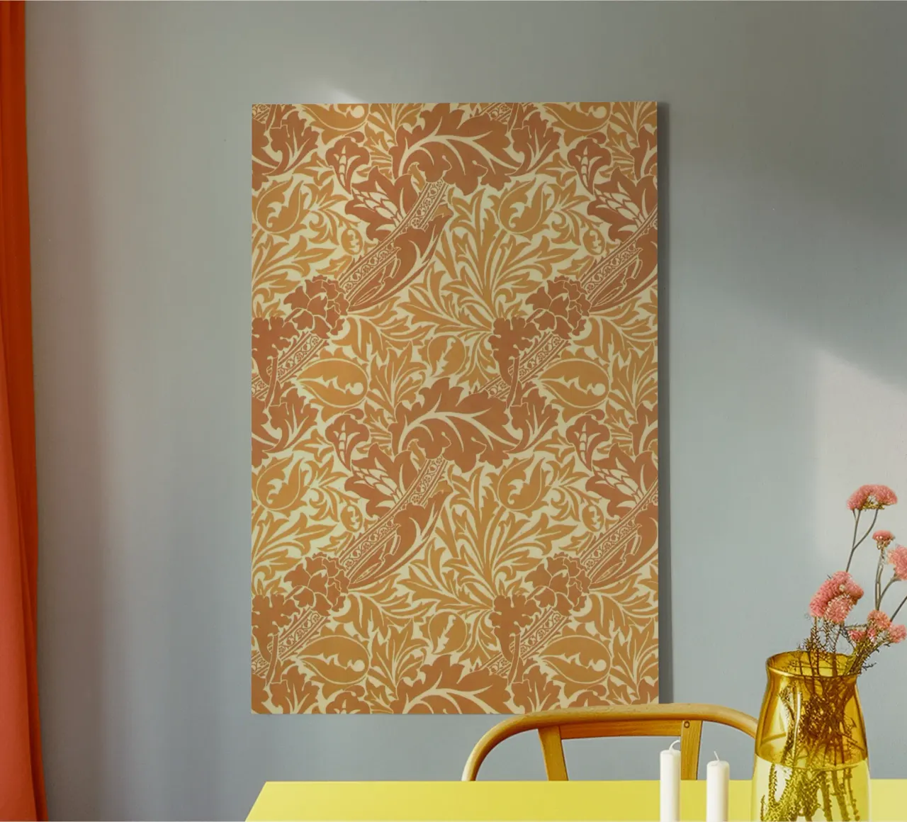 William Morris Botanical Print, Vintage tela con Cornice a cassetta da thomas
