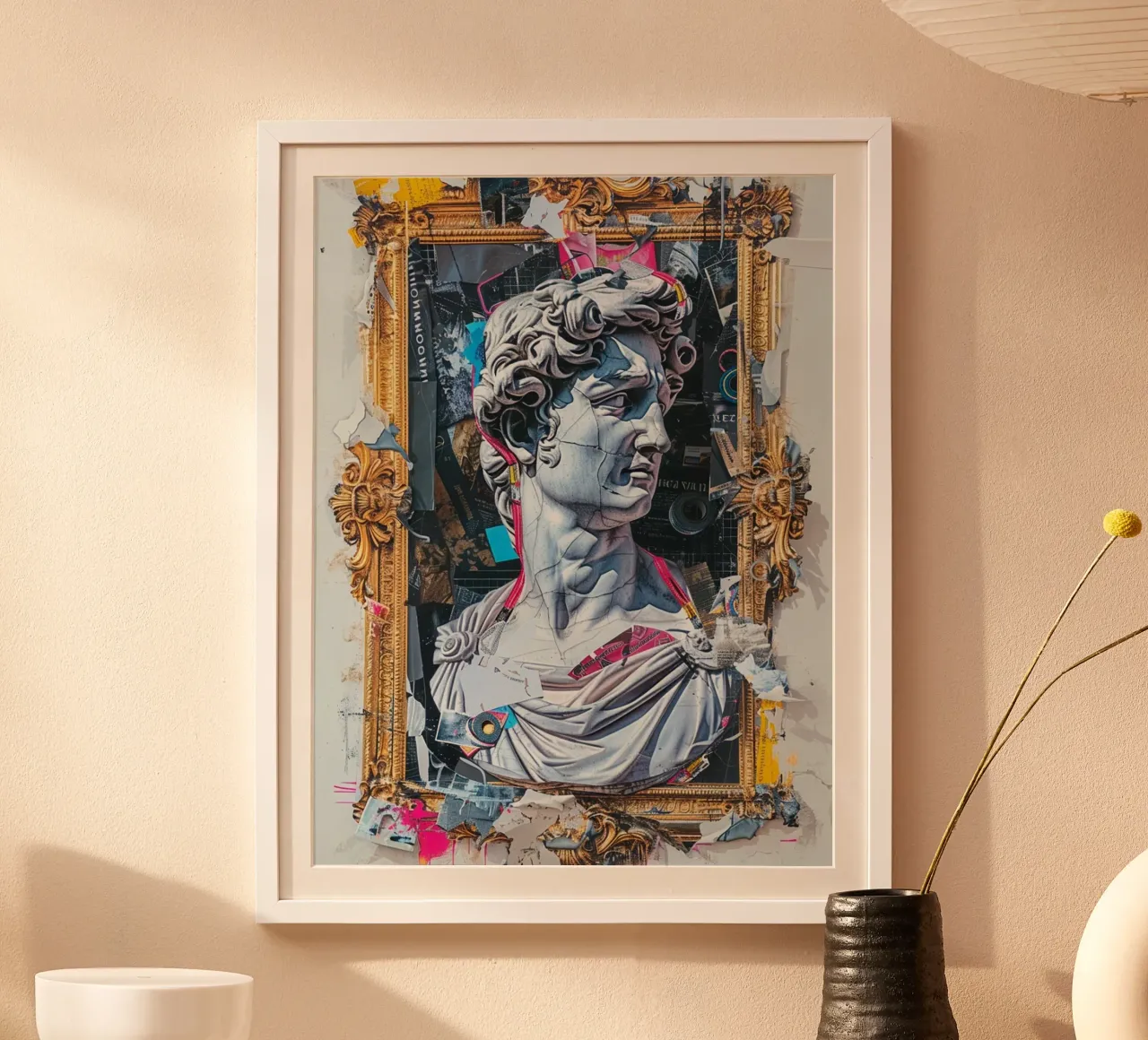 Baroque Rebellion poster con telaio in alluminio da Mosaic Dialogue