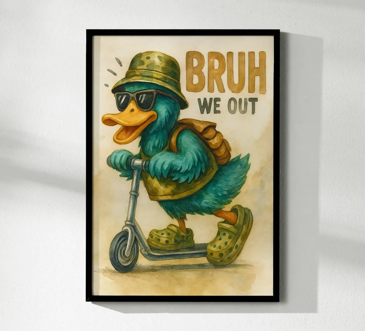 Bruh, siamo fuori da un'anatra divertente poster da tanabaroo