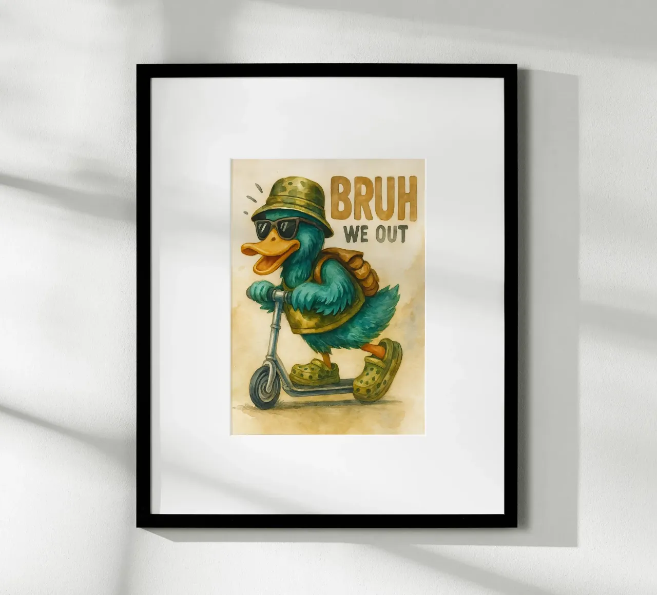 Bruh, siamo fuori da un'anatra divertente poster da tanabaroo