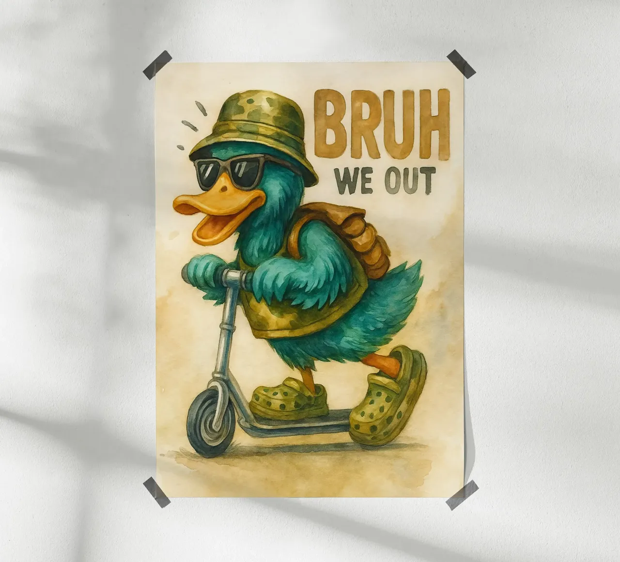Bruh, siamo fuori da un'anatra divertente poster da tanabaroo