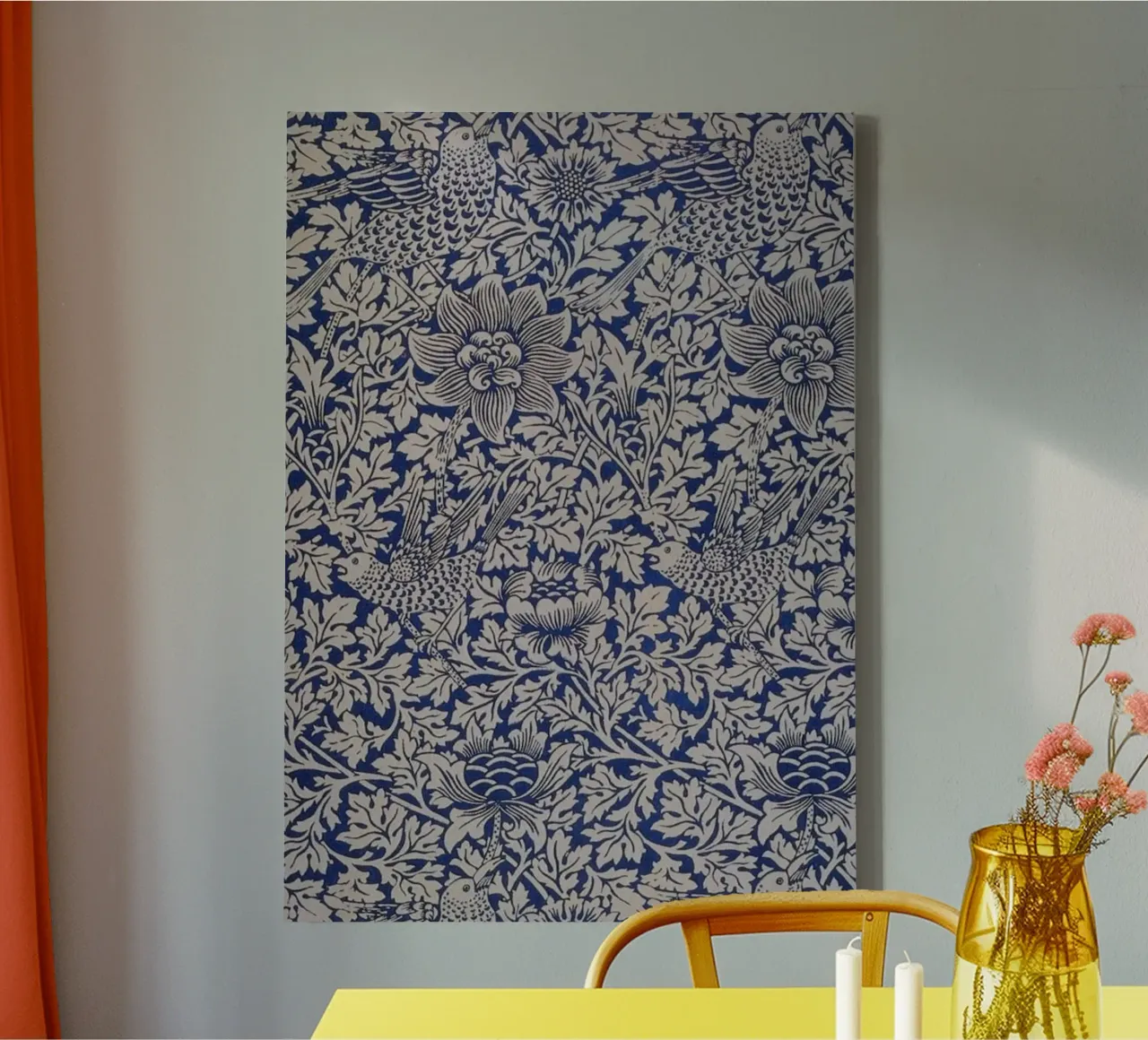 William Morris Botanical Print, Vintage tela con Cornice a cassetta da thomas