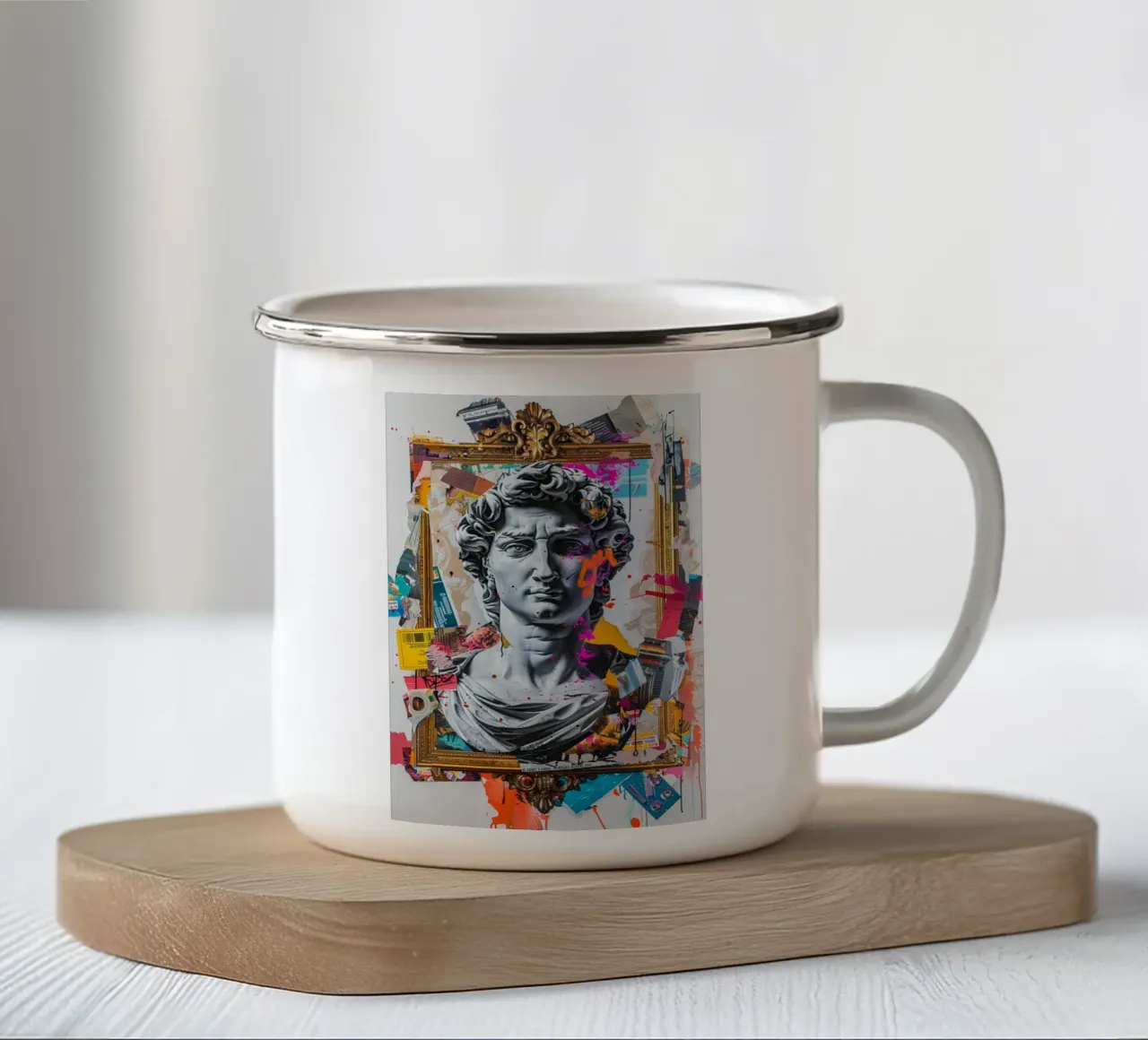 Graffiti Renaissance tazza in smalto da Mosaic Dialogue
