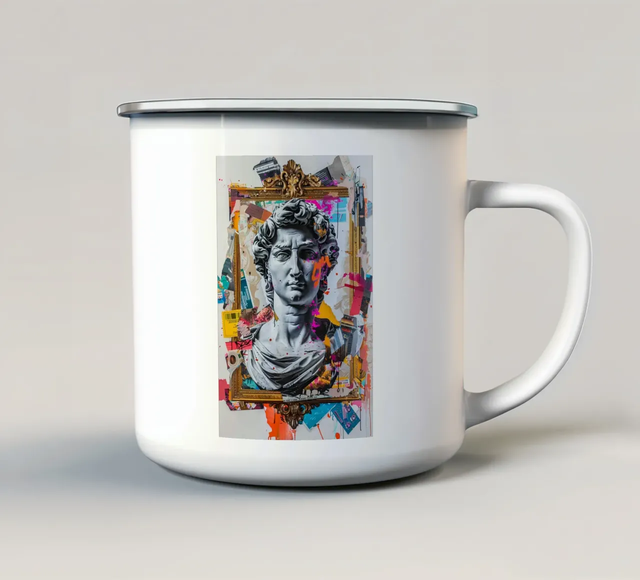 Graffiti Renaissance tazza in smalto da Mosaic Dialogue