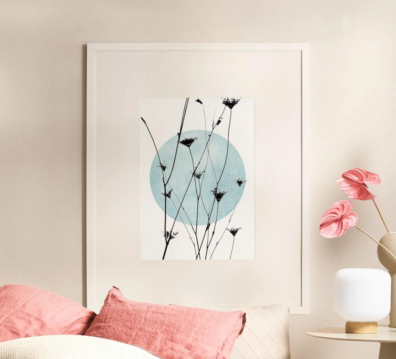 Vintage bloom blue poster by BAINAI