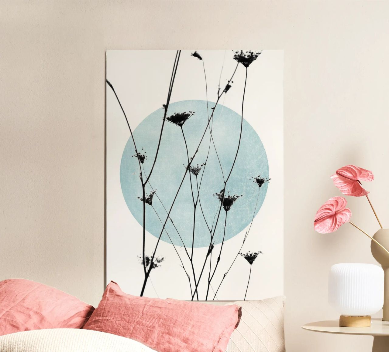 Vintage bloom blue poster by BAINAI