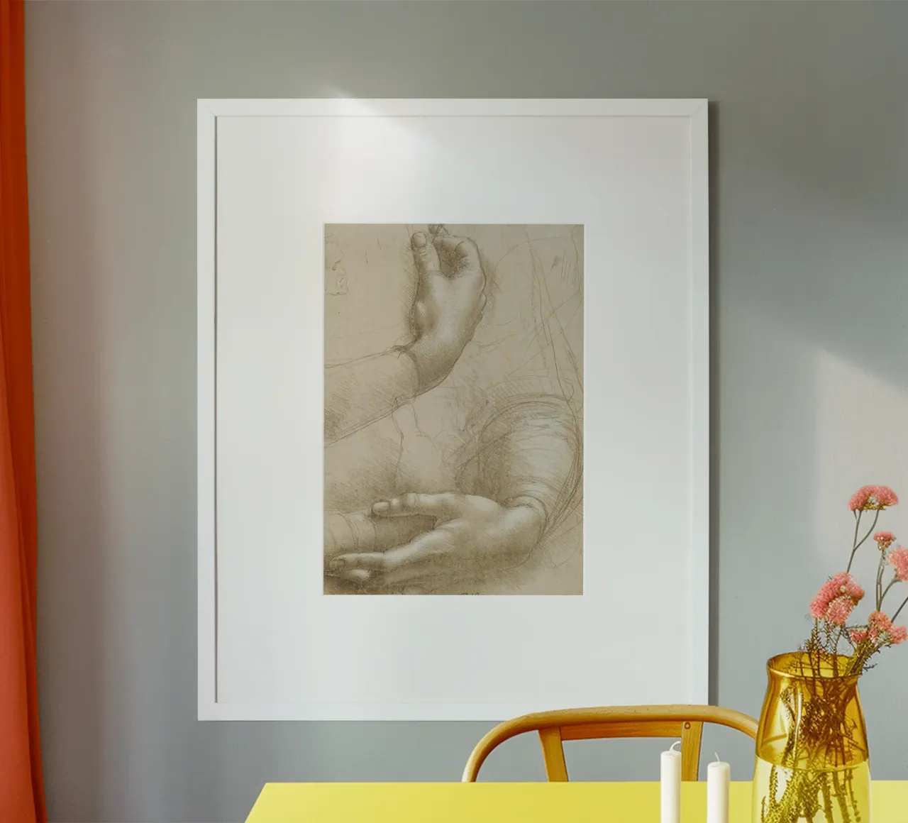 Studio della mano poster con telaio in alluminio da James McIntosh